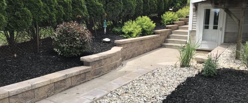 Hardscape and planting project by Legacy Landscaping.